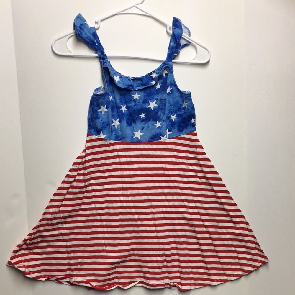 Jumping Beans Play All Day Patriotic Star & Stripe Dress 4th of July girls 8